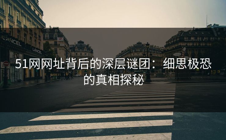 51网网址背后的深层谜团：细思极恐的真相探秘
