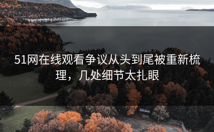 51网在线观看争议从头到尾被重新梳理，几处细节太扎眼