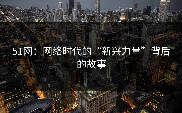 51网:网络时代的“新兴力量”背后的故事 51网:网络时代的“新兴力量”背后的故事