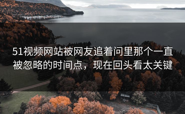 51视频网站被网友追着问里那个一直被忽略的时间点,现在回头看太关键 51视频网站被网友追着问里那个一直被忽略的时间点,现在回头看太关键