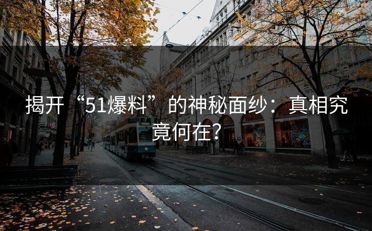 揭开“51爆料”的神秘面纱：真相究竟何在？