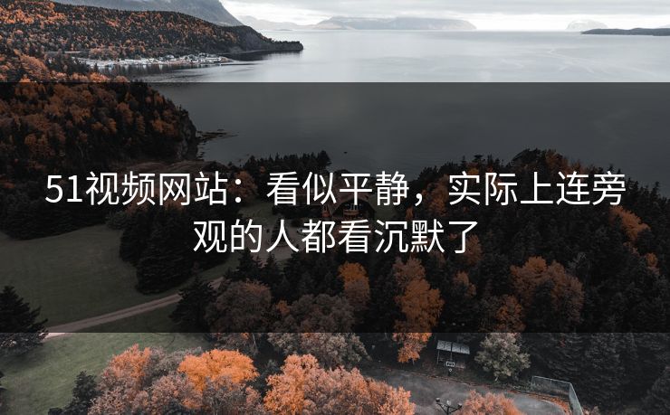 51视频网站:看似平静,实际上连旁观的人都看沉默了