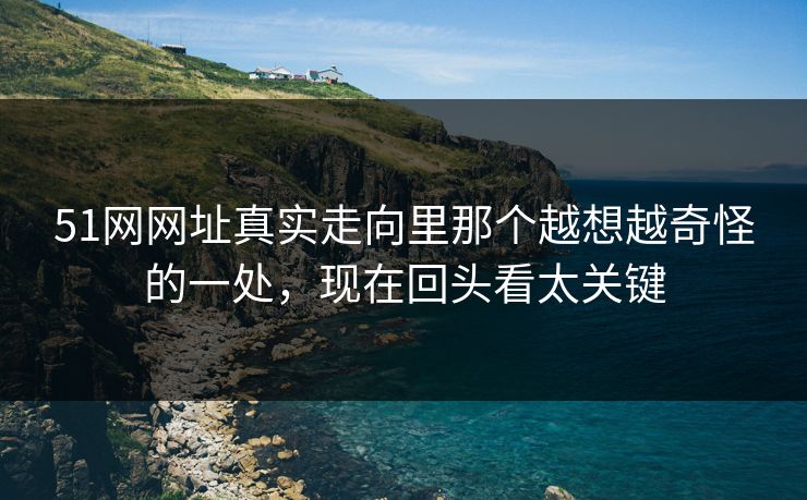 51网网址真实走向里那个越想越奇怪的一处，现在回头看太关键